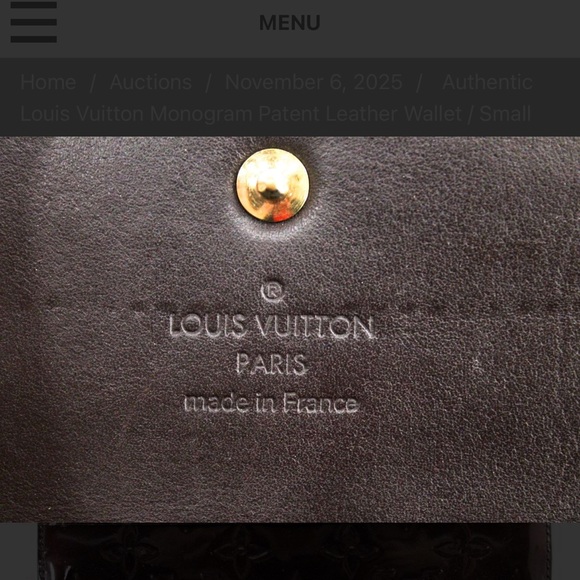 Authentic Louis Vuitton Monogram Patent Leather Wallet / Small Clutch with COA - Picture 2 of 7